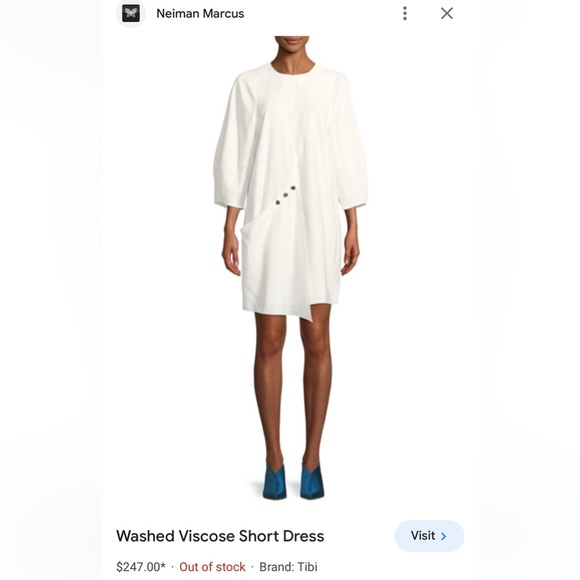 Tibi Asymmetrical Flap Front Flap Front Dress - Picture 6 of 6